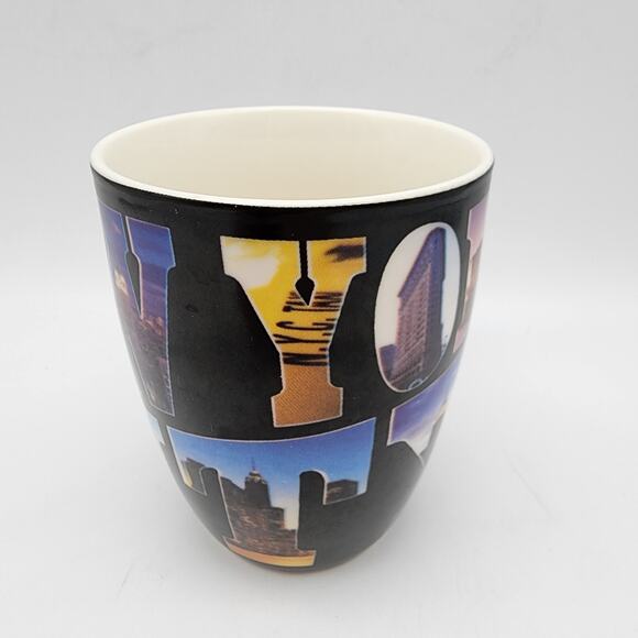 Vtg New York City Coffee Mug Cup 2 Pair Souvenir All For You Retro City Graphics - Picture 8 of 15